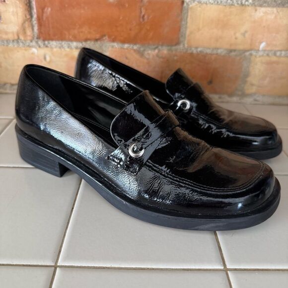 Naturalizer Mia Black Genuine Patent Leather Loafer Slip on Women's size 6.5 - Picture 12 of 14